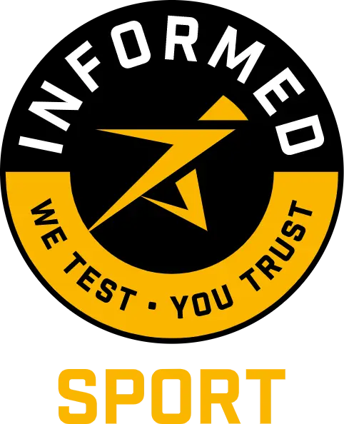Logo: Informed Sport. Sertifisering av kosttilskudd som tillates brukt i idrett. Zooca® produkter er sertifisert av Informed Sport.
